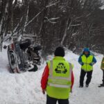 Un vuelco sin lesionados en la Ruta 3