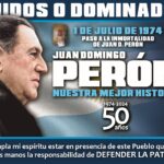 A 50 años de la muerte de Perón, el PJ hará actos en todo Tierra del Fuego este lunes