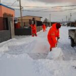 Operativo Invierno en Tolhuin: Trabajo intensivo durante el fin de semana