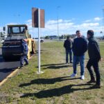 Municipio de Río Grande inició recapado asfáltico de la avenida Héroes de Malvinas