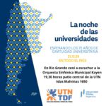 La UTN Tierra del Fuego se suma a “La Noche de las Universidades” y será escenario de un concierto de la Orquesta Kayén