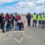 Pintaron una estrella amarilla sobre Avenida San Martín por Victoria Abril Prada