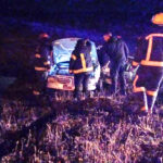 Choque frontal y vuelco con conductor alcoholizado