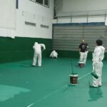 Centro de Estudiantes renueva la cancha de vóley de la UTN